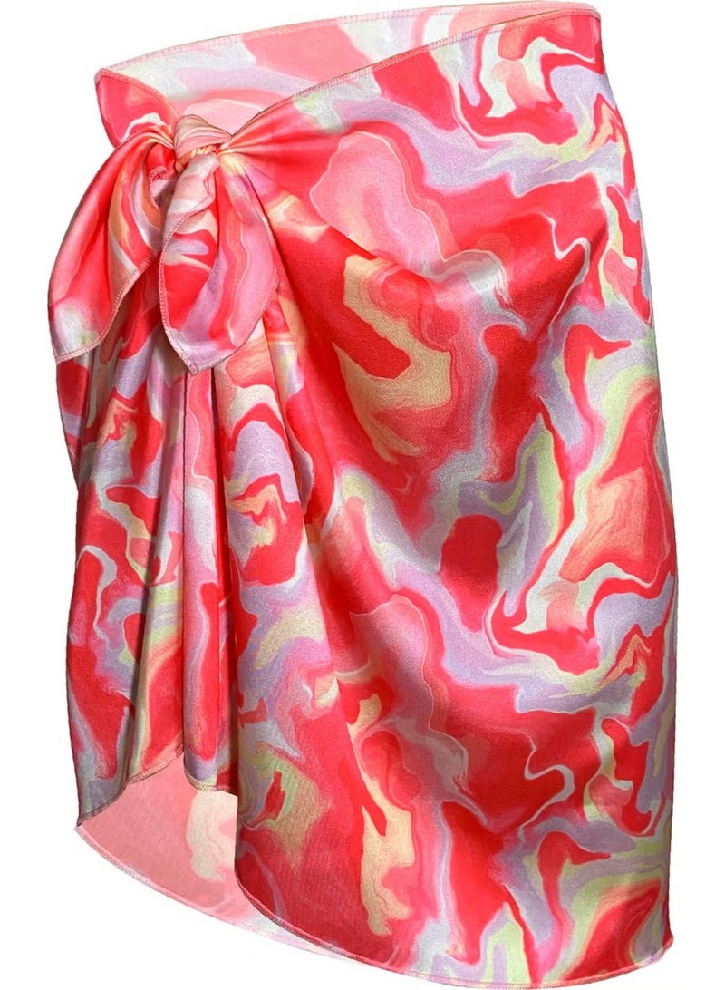 Bolder Sakura Pink Batik Satin Sheer Pareo (147*55) - Image 3